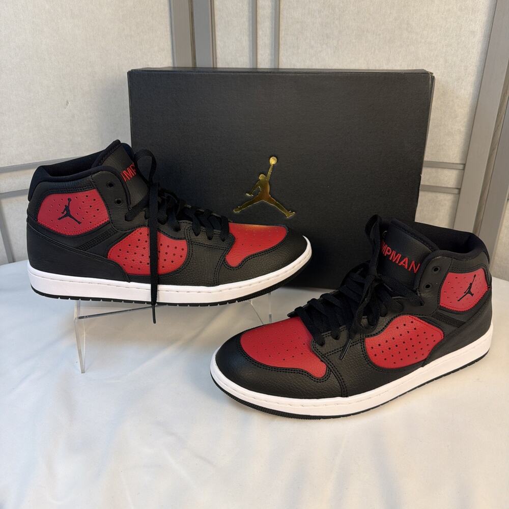 New! Nike Jordan Access High Top Black Red White Shoes Men’s - Size 12 With Box